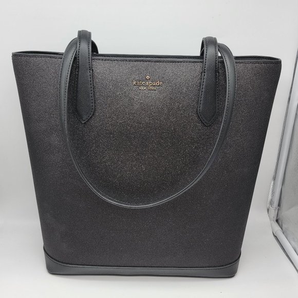 kate spade Bags Kate Spade Tinsel Glitter Fabric Tote K9338 Black